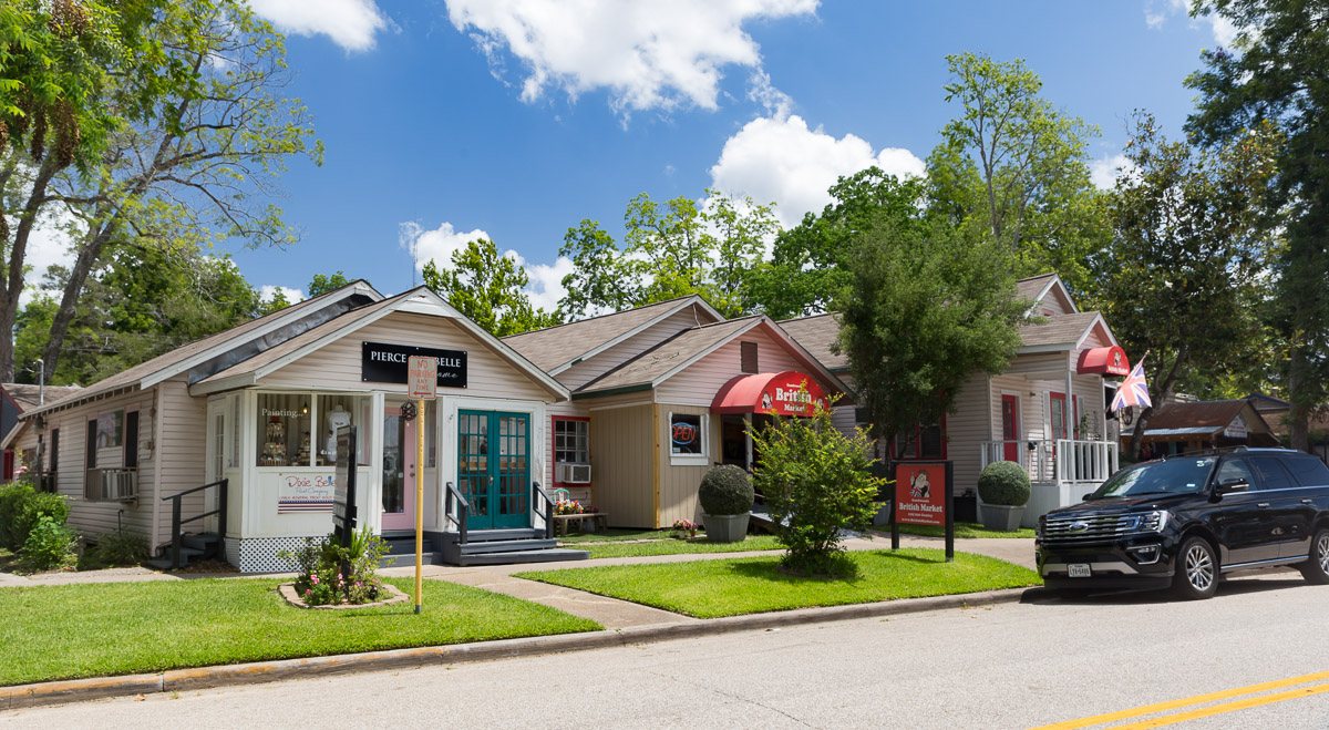 Small shops along a street in Old Town Spring
